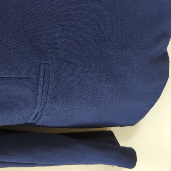 Banana Republic Twill Fitted Knit Cardigan Blazer Maritime Navy Blue M - Picture 7 of 16